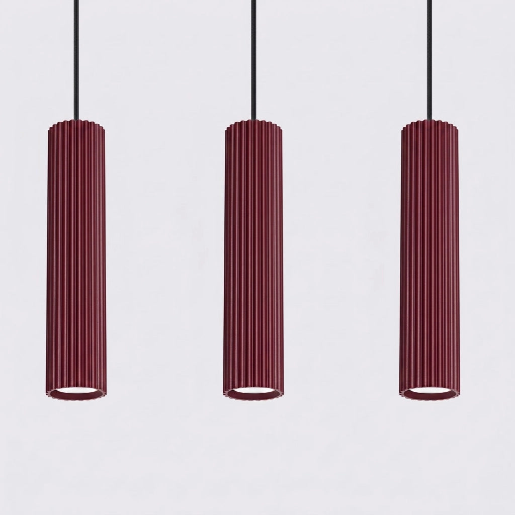 Lampada a sospensione KARBON 3L bordeaux