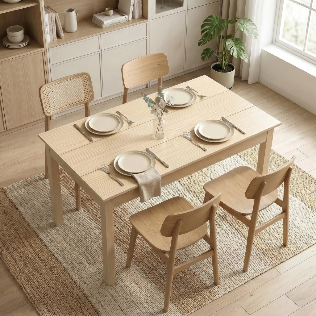 Tavolo da pranzo allungabile moderno ¨C zephmum ¨C legno effetto rovere 119x70x75 cm