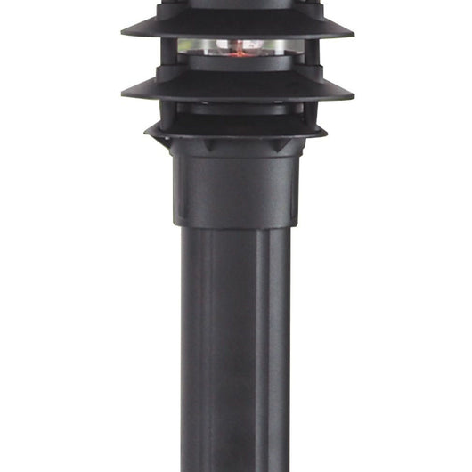 Paletto Esterno Contemporaneo Bollards Alluminio Nero Vetro 1 Luce E27 H45Cm
