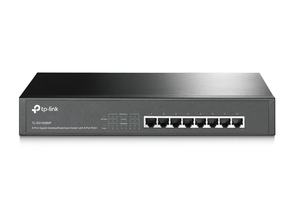 Switch 8p gigabit poe+ 8p gigabit rj45/126w poe power - TL-SG1008MP