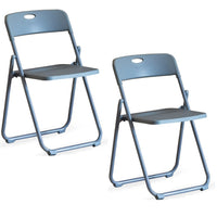 Kit 6pz Sedia Pieghevole Metallo Verniciato ABS Salvaspazio Seduta Ergonomica Grigio