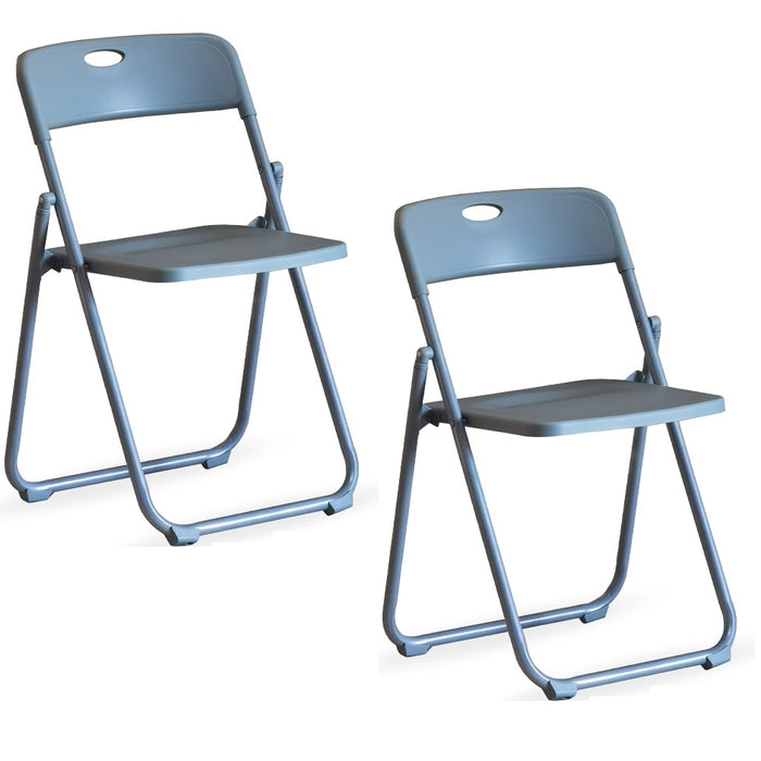 Kit 6pz Sedia Pieghevole Metallo Verniciato ABS Salvaspazio Seduta Ergonomica Grigio