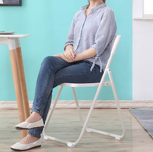 Kit 6pz Sedia Pieghevole Metallo Verniciato ABS Salvaspazio Seduta Ergonomica Grigio