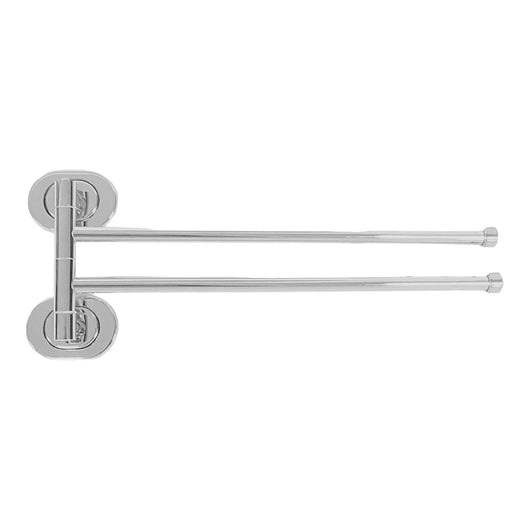 Porta asciugamani a muro due bracci in acciaio inox