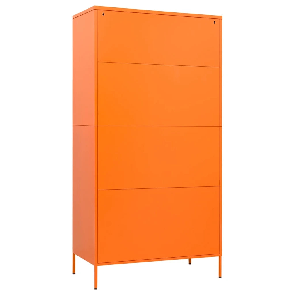 Armadio Arancione 90x50x180 cm in Acciaio cod mxl 67709