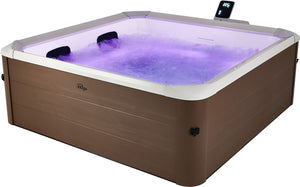 Vasca Idromassaggio Spa Oslo Amber Aero Plus Smart con Wifi per 6 Persone 180x180x65 cm in Materiale Plastico Effetto