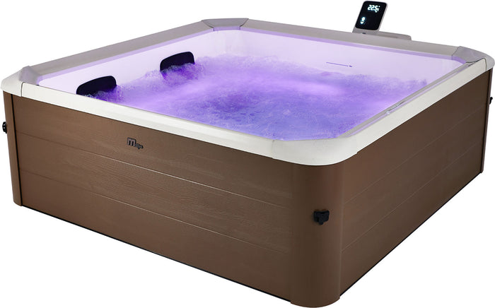 Vasca Idromassaggio Spa Oslo Amber Aero Plus Smart con Wifi per 6 Persone 180x180x65 cm in Materiale Plastico Effetto