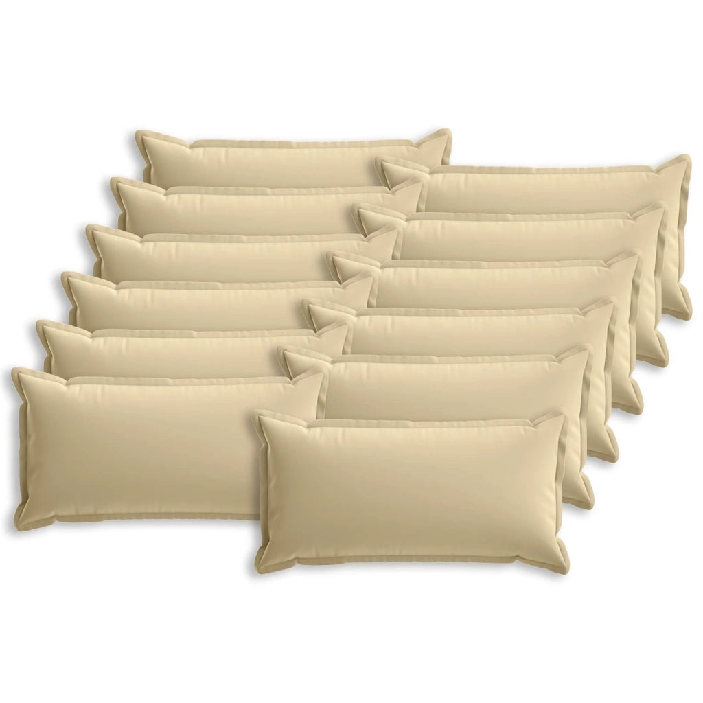 Federa 12 pcs HOUTEN Beige 40 x 80 cm Poliestere 918276