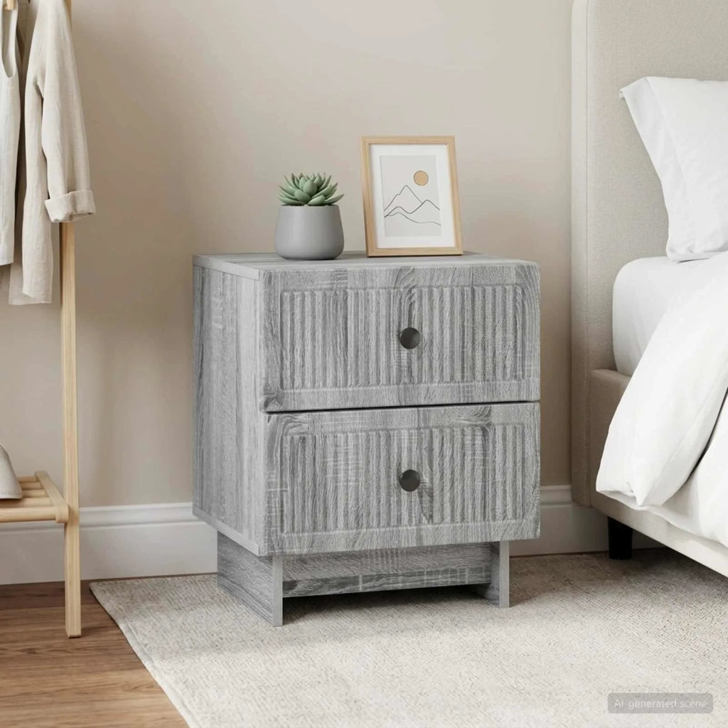 Armadio da Notte 2 pcs Grigio Sonoma 43 x 34,5 x 47,5 cm 893848