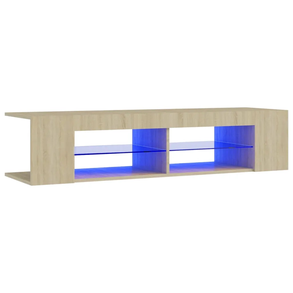 Mobile Porta TV con Luci LED Rovere Sonoma 135x39x30 cm cod mxl 9972