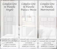 Completo Letto in Flanella Calda e Morbida Anti Pilling - Set Flanellato 3 Misure parure con Federe - Chalet Blu - 1 Piazza