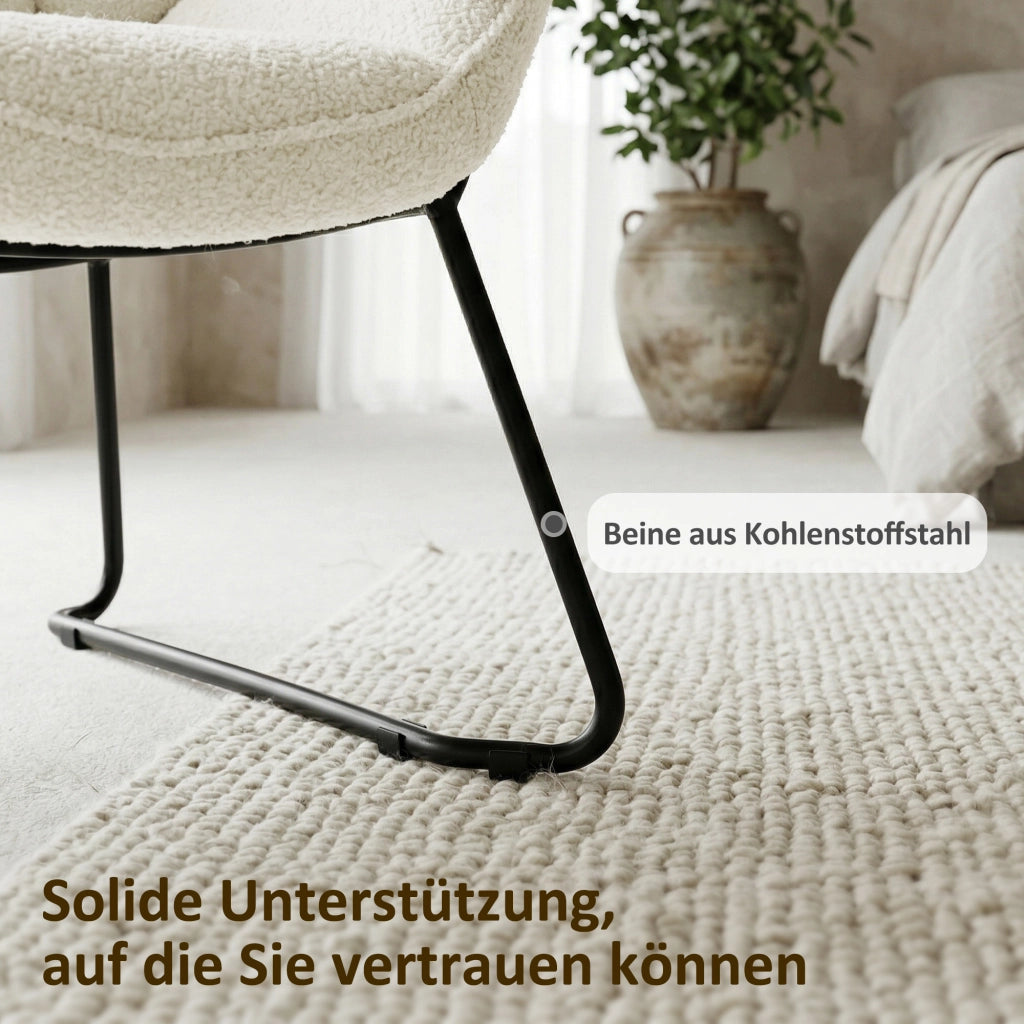 Poltrona imbottita Sherpa ¨C Zephmum ¨C Bianco