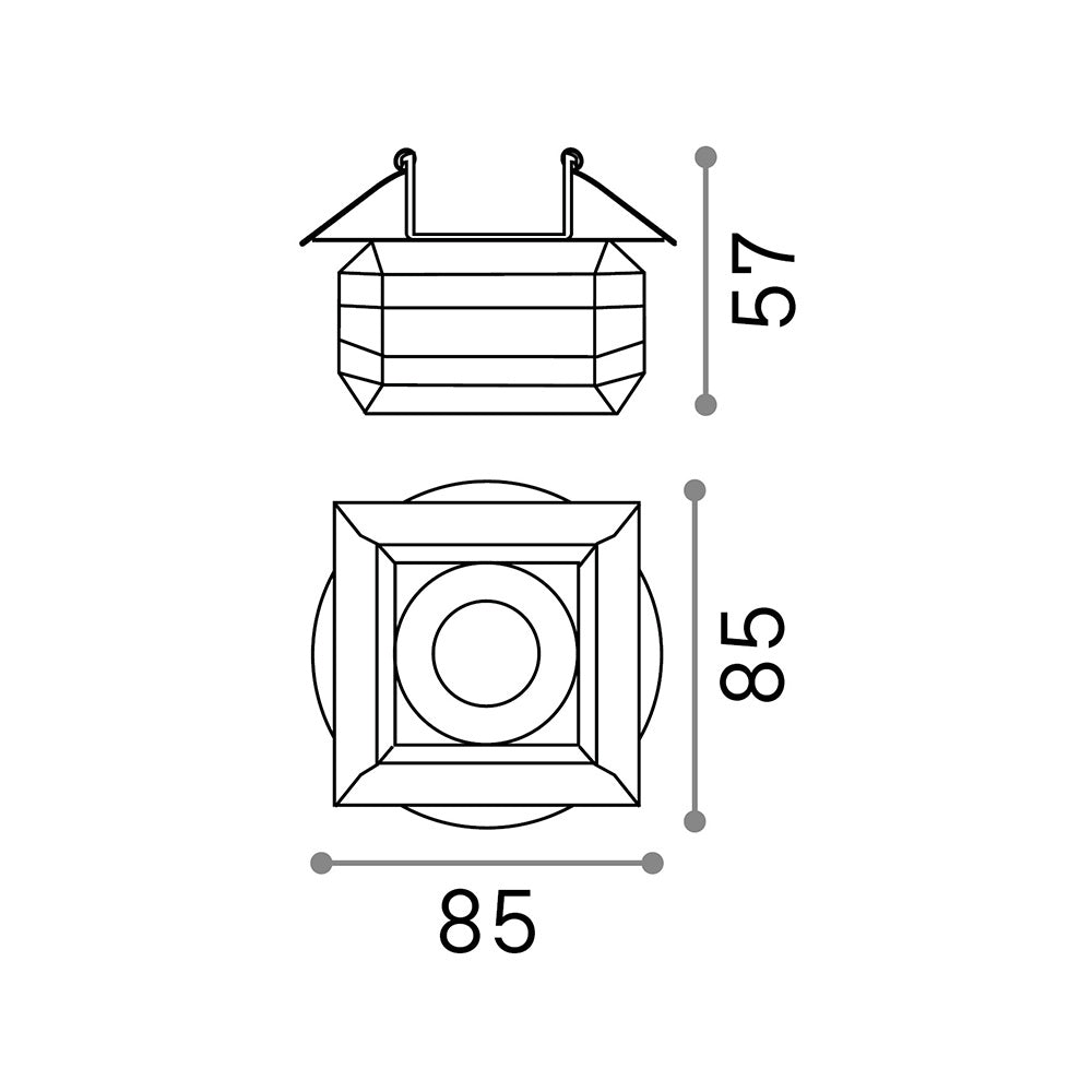 Faretto Da Incasso Soul-1 Metallo-Cristallo Trasparente 1 Luce G9 3W 3000K