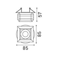 Faretto Da Incasso Soul-1 Metallo-Cristallo Trasparente 1 Luce G9 3W 3000K