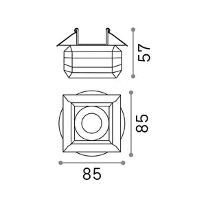 Faretto Da Incasso Soul-1 Metallo-Cristallo Trasparente 1 Luce G9 3W 3000K