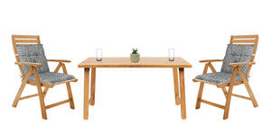 Set Cuscini Sedia Con Schienale Imbottiti Con Laccetti Banda Elastica 40 x 80 Cm CuoricinoPiombo - 2 Pezzi