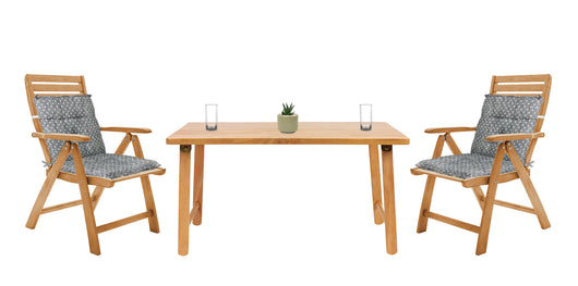 Set Cuscini Sedia Con Schienale Imbottiti Con Laccetti Banda Elastica 40 x 80 Cm CuoricinoPiombo - 2 Pezzi