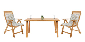 Set Cuscini Sedia Con Schienale Imbottiti Con Laccetti Banda Elastica 40 x 80 Cm FoliageBeige - 2 Pezzi