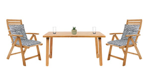 Set Cuscini Sedia Con Schienale Imbottiti Con Laccetti Banda Elastica 40 x 80 Cm InalayGrigio - 2 Pezzi