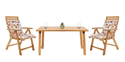 Set Cuscini Sedia Con Schienale Imbottiti Con Laccetti Banda Elastica 40 x 80 Cm LeafletsArancio - 2 Pezzi