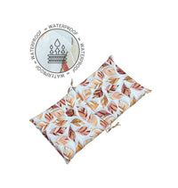 Set Cuscini Sedia Con Schienale Imbottiti Con Laccetti Banda Elastica 40 x 80 Cm LeafletsArancio - 2 Pezzi