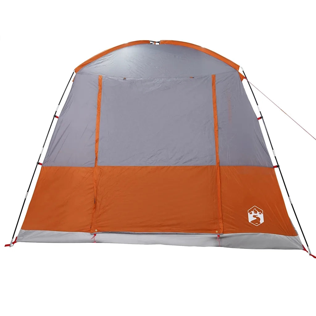 Tenda da Campeggio 4 Persone-Tenda per Escursionismo Grigio e Arancione Impermeabile 120559