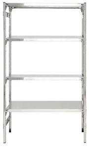 Scaffale in acciaio inox per cucine e ristoranti con piani lisci o forati cm. 90x40x180h