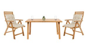 Set Cuscini Sedia Con Schienale Imbottiti Con Laccetti Banda Elastica 40 x 80 Cm InlayBeige - 2 Pezzi