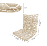 Set Cuscini Sedia Con Schienale Imbottiti Con Laccetti Banda Elastica 40 x 80 Cm InlayBeige - 2 Pezzi