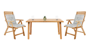 Set Cuscini Sedia Con Schienale Imbottiti Con Laccetti Banda Elastica 40 x 80 Cm CuoricinoGrigio - 4 Pezzi