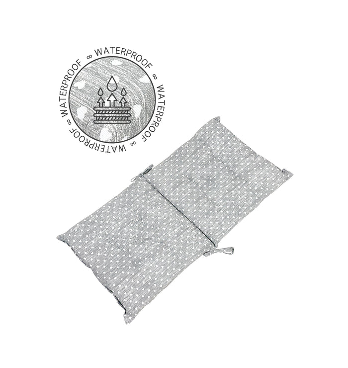 Set Cuscini Sedia Con Schienale Imbottiti Con Laccetti Banda Elastica 40 x 80 Cm CuoricinoGrigio - 4 Pezzi