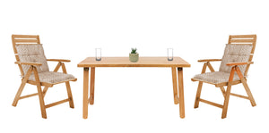 Set Cuscini Sedia Con Schienale Imbottiti Con Laccetti Banda Elastica 40 x 80 Cm CuoricinoMarrone - 6 Pezzi