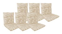 Set Cuscini Sedia Con Schienale Imbottiti Con Laccetti Banda Elastica 40 x 80 Cm InlayBeige - 6 Pezzi