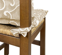 Set Cuscini Sedia Con Schienale Imbottiti Con Laccetti Banda Elastica 40 x 80 Cm InlayBeige - 6 Pezzi
