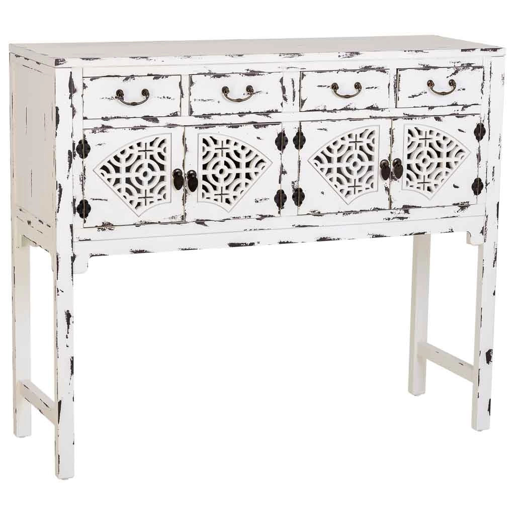 Console in legno laccato bianco 120x40x102h cm