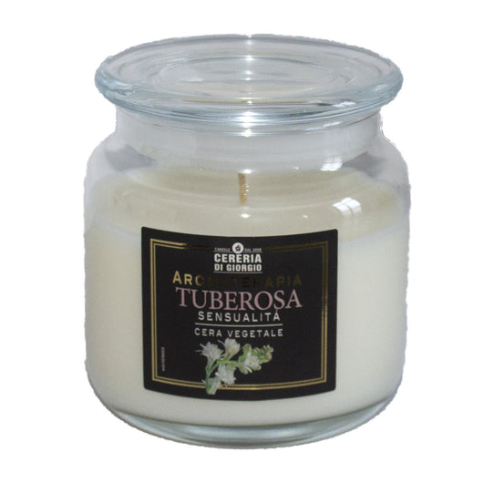 CANDELA PROFUMATA IN GIARA AROMATERAPIA TUBEROSA