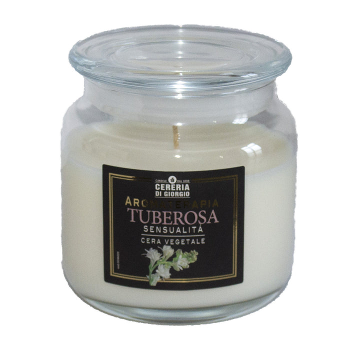 CANDELA PROFUMATA IN GIARA AROMATERAPIA TUBEROSA