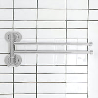 Porta asciugamani a muro due bracci in acciaio inox