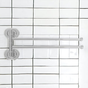 Porta asciugamani a muro due bracci in acciaio inox