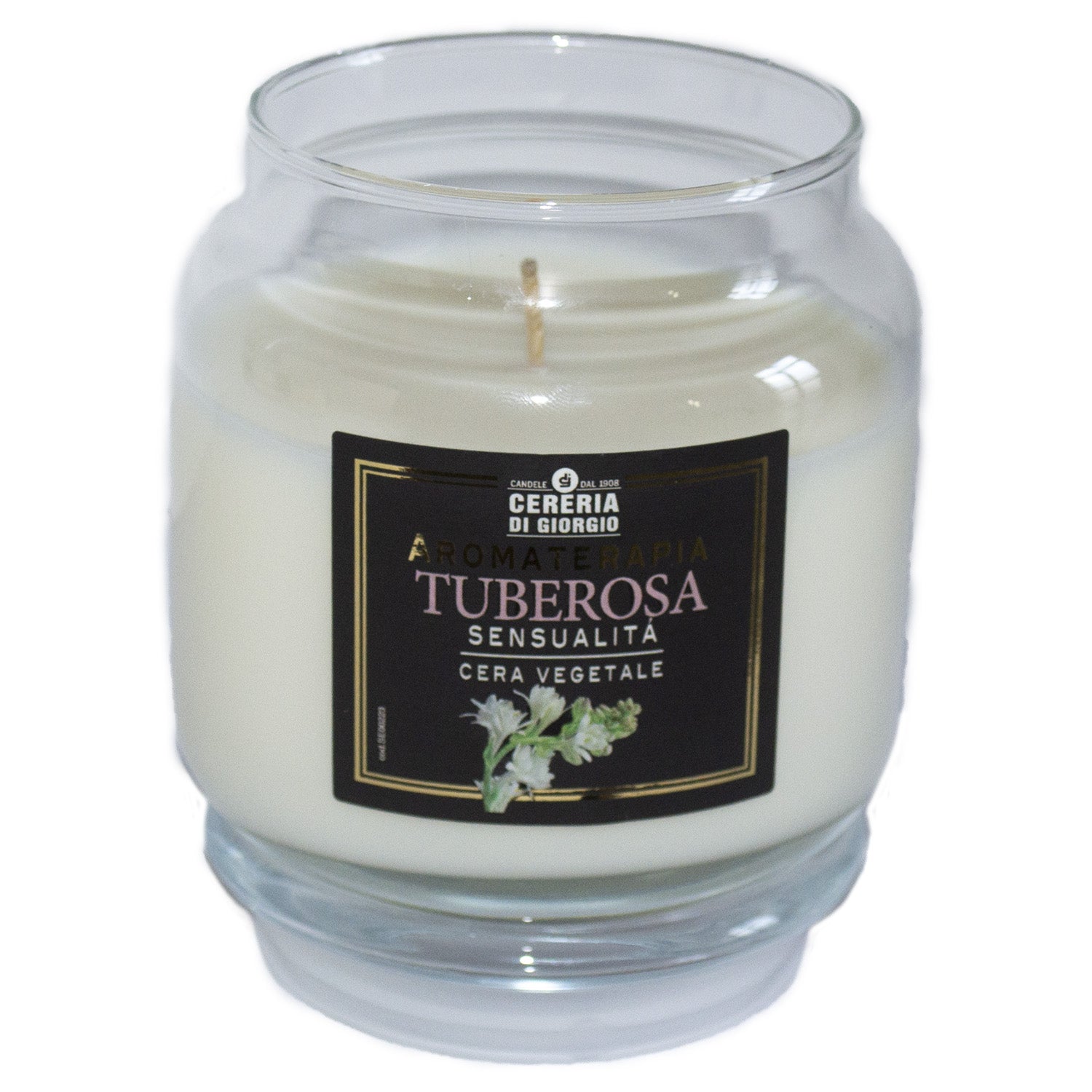 CANDELA PROFUMATA IN GIARA AROMATERAPIA TUBEROSA