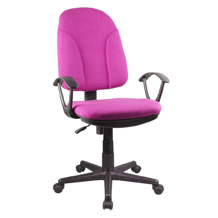 Sedia Scrivania da Ufficio 5 Ruote Girevole Ergonomica Altezza Regolabile Rosa