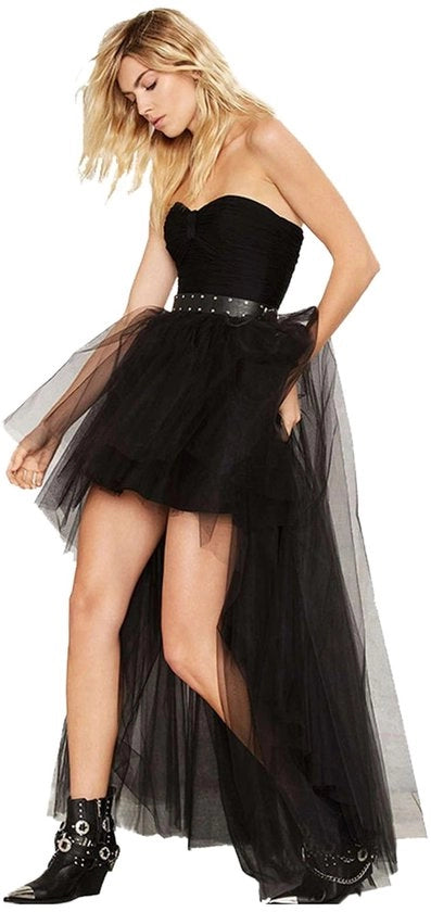 Abito da sposa Tutu con coda di rondine e vita elastica 

Specifiche tecniche: 
- Modello: 
- Lunghezza: Midi/Maxi 
- Vita: Elastica 
- Stile: Vintage/Gothic
