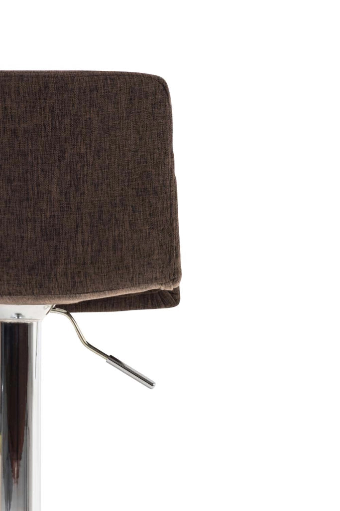 Set 2 sgabelli HOVER in tessuto marrone,cromo