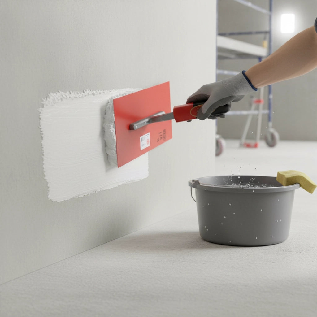 Frattone liscio in plastica 28x13 cm rosso per rasato