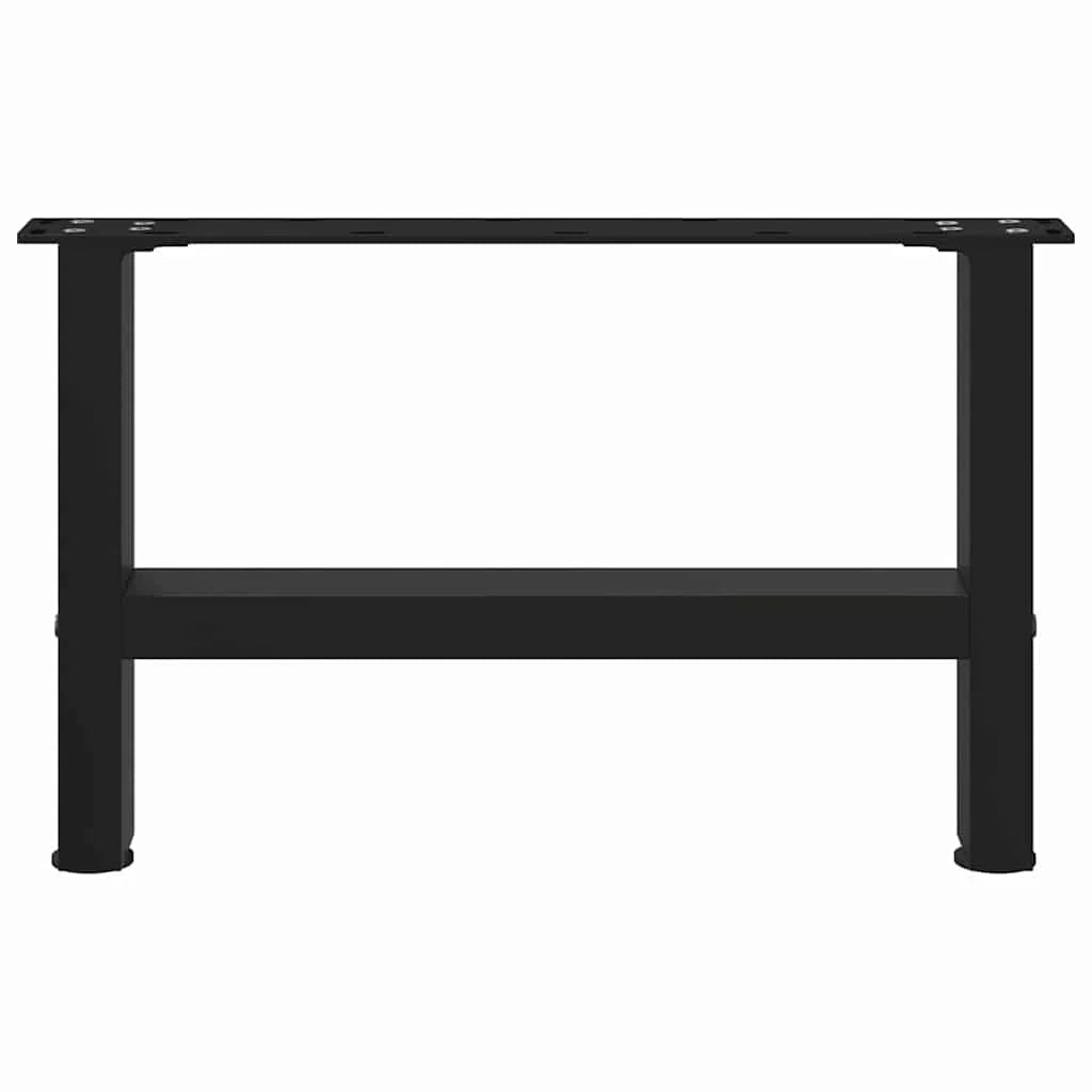 Set di 2 gambe quadrate regolabili per tavolino da caffè 50 x 30 cm in acciaio nero 02_0057500