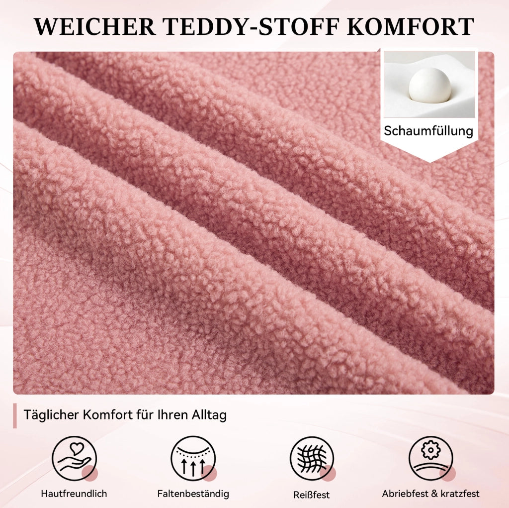 Sedia da ufficio Teddy rosa regolabile e girevole a 360°
