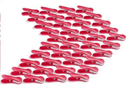Clip per capelli Premium, 40 pezzi, colore Viva Magenta, bianco