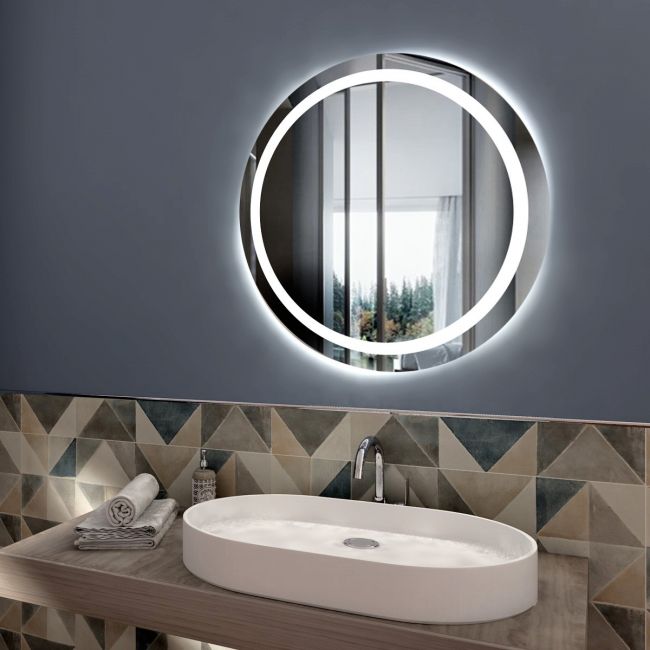 Specchio da Bagno Tondo diametro 60 cm Made Italy