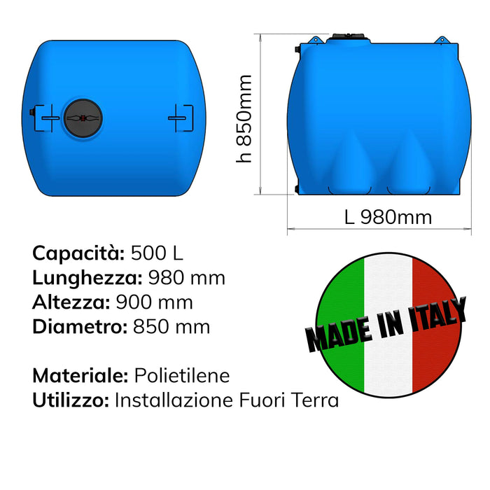 SERBATOIO CHL 300 LT