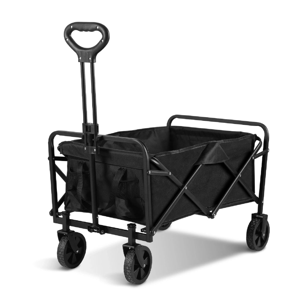 Carrello Portatutto Pieghevole con Ruote per Spesa, Pellet, Spiaggia, Campeggio e Giardino, Wagon Multiuso Grande Capacità 80 kg